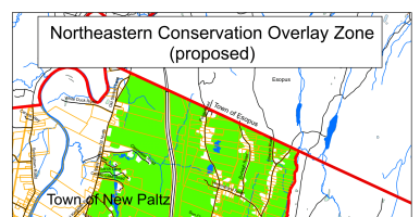 Map of Proposed Northeast Conservation Overlay Zone in New Paltz