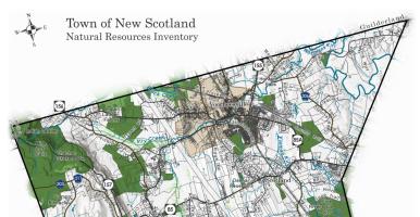 partial view of Town of New Scotland base map from its natural resources inventory