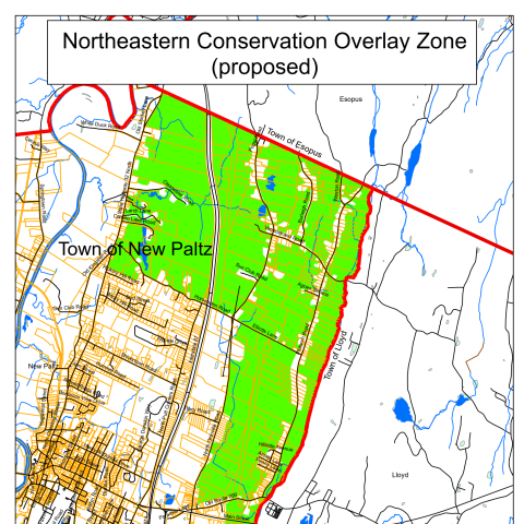 Map of Proposed Northeast Conservation Overlay Zone in New Paltz