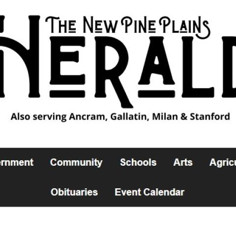 Banner from New Pine Plains Herald newspaper